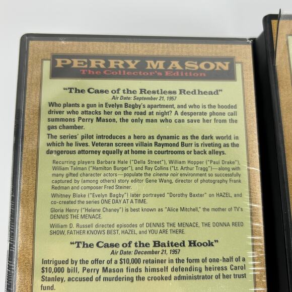 2x Perry Mason Collector's Edition VHS Tapes 4 Episodes '57 '58 -EUC & 1 NEW - Picture 8 of 16